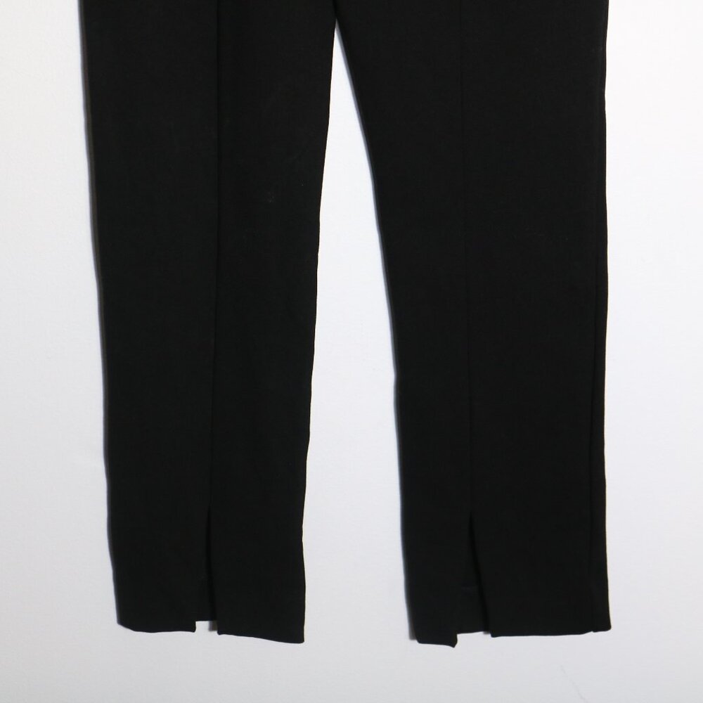 ME+EM Ponte Pull On Pant Womens 6 Black Ankle Center Seam Back Slit Classic Work - Picture 7 of 8